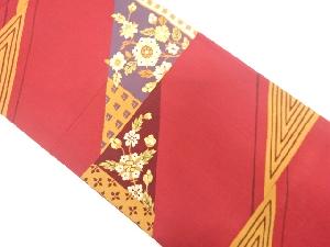 アンティーク　切り嵌め風花模様織出し袋帯（材料）